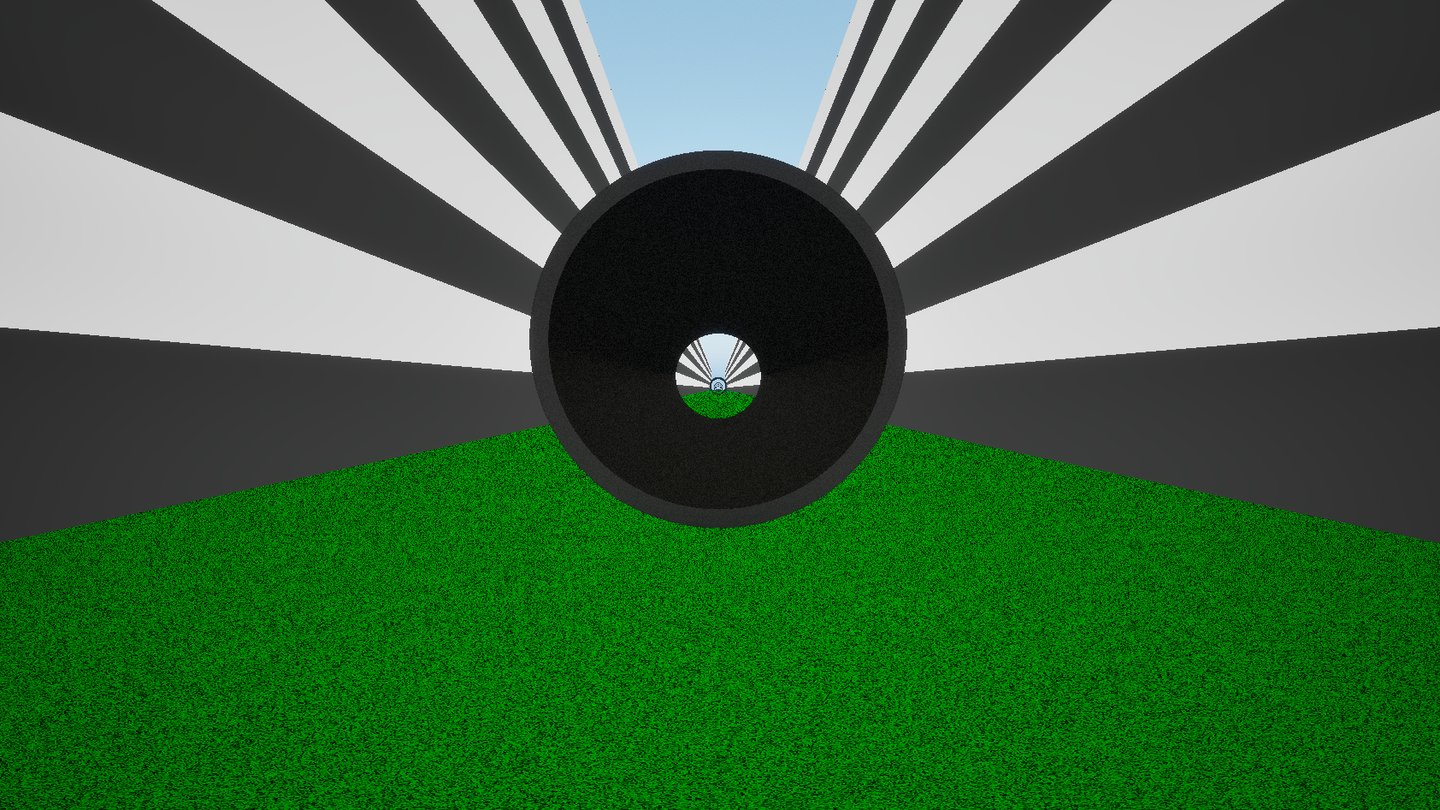 Infinite Corridor environment with a tunnel object